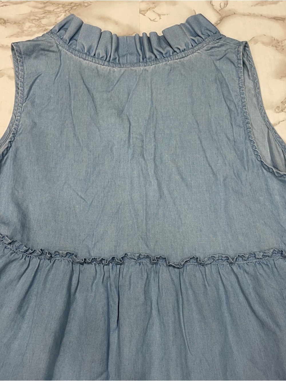 Crown & Ivy Tiered Dress in Blue - Picture 7 of 8